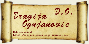 Dragija Ognjanović vizit kartica